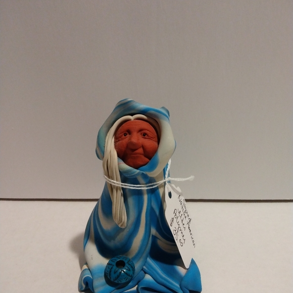 Other - Hand made polymer Native American woman.